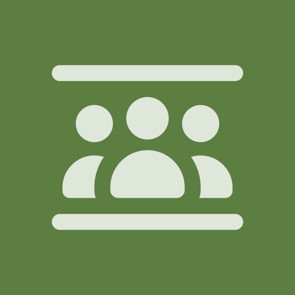 People with line over and under icon